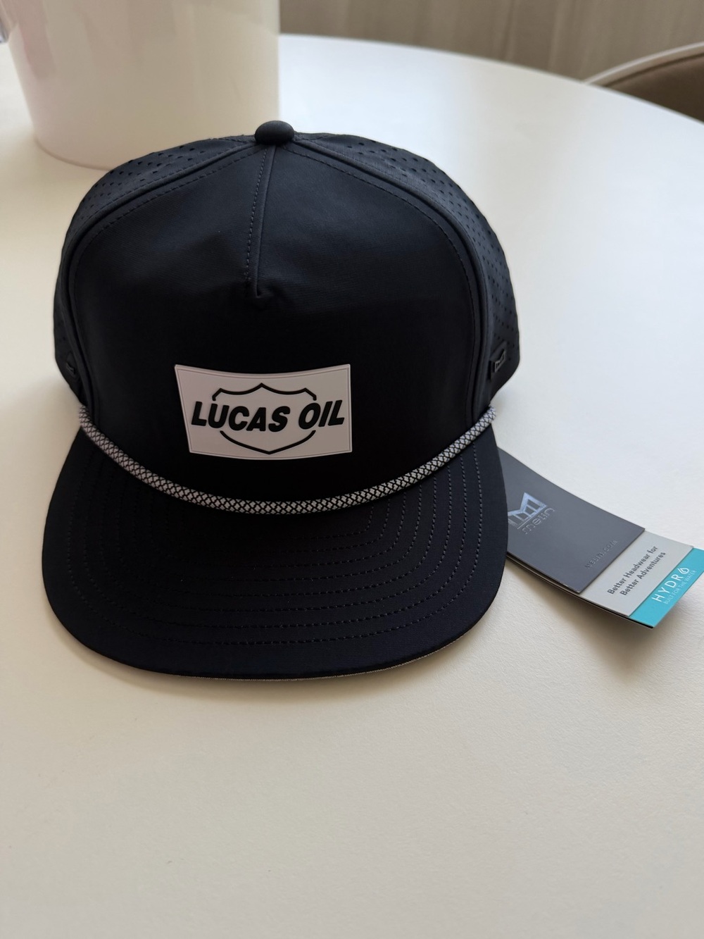 MELIN CORONADO BRICK HYDRO
Performance Snapback Hat w Lucas Oil logo NWT